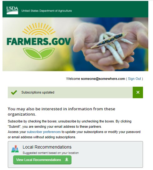 gov delivery subscription updated screenshot