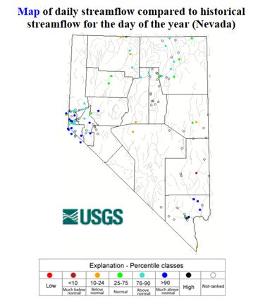 Example of USGS streamflow conditions map