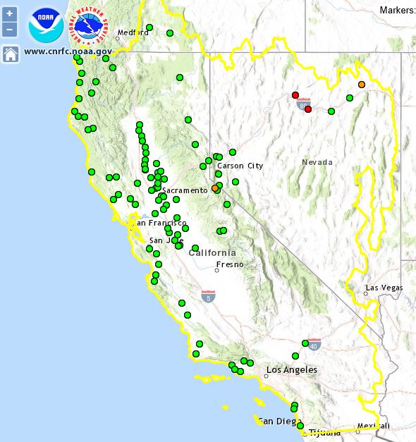 California Nevada River Forecast Center Map Example